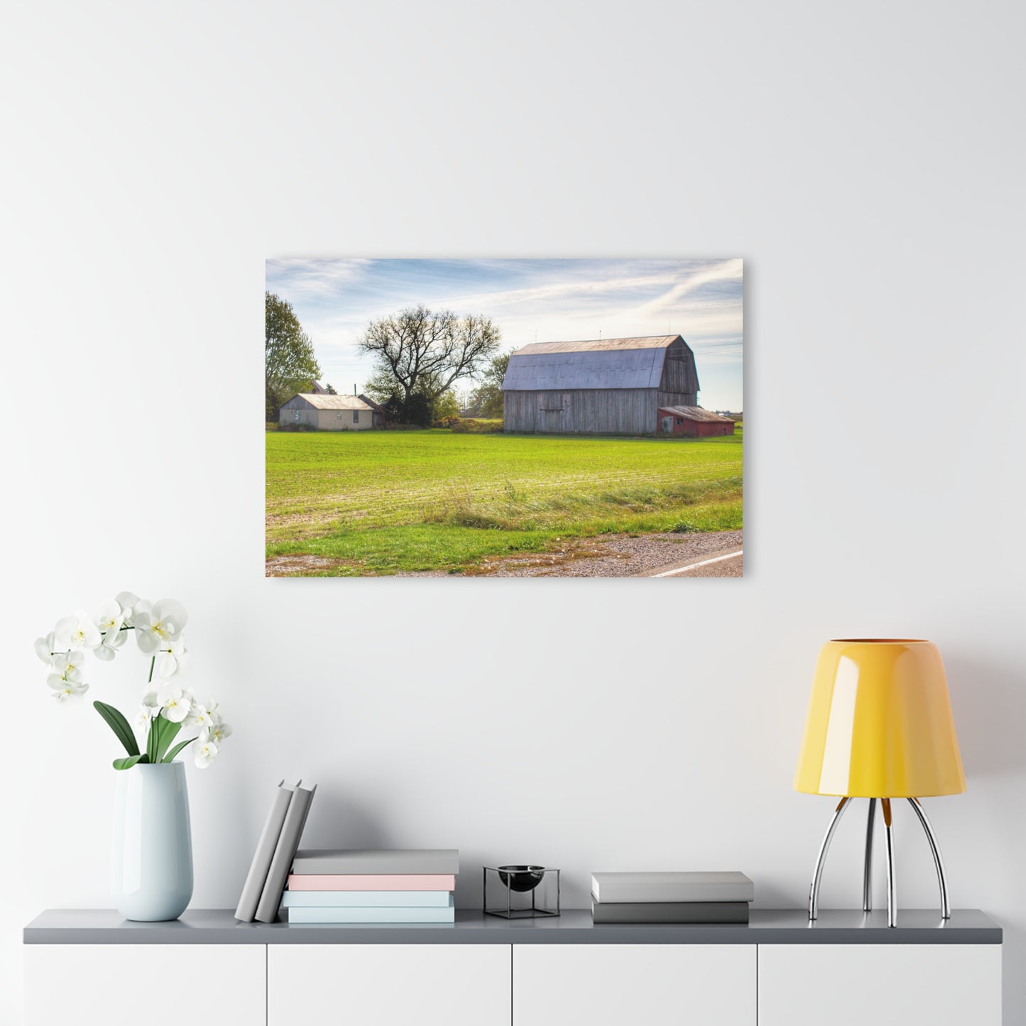 U R There Photography North Gera Road Red Rustic Farmhouse Acrylic Wall Print