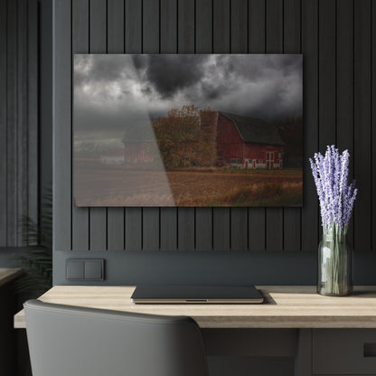 U R There Photography Hinson Road Reds I Rustic Farmhouse Acrylic Wall Print