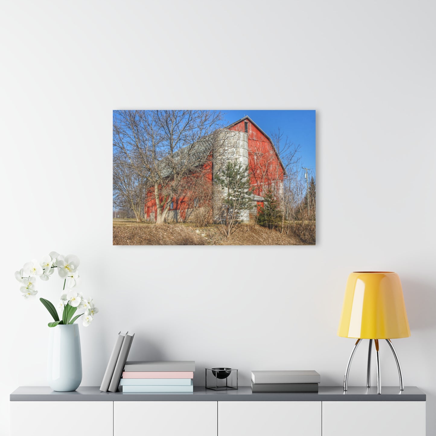 U R There Photography Van Dyke Red I Rustic Farmhouse Acrylic Wall Print