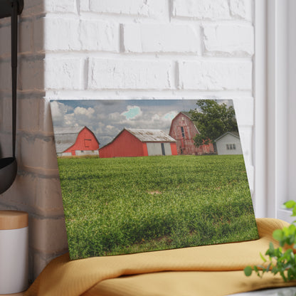 U R There Photography Roadside Trio Rustic Farmhouse Tempered-Glass Cutting Board