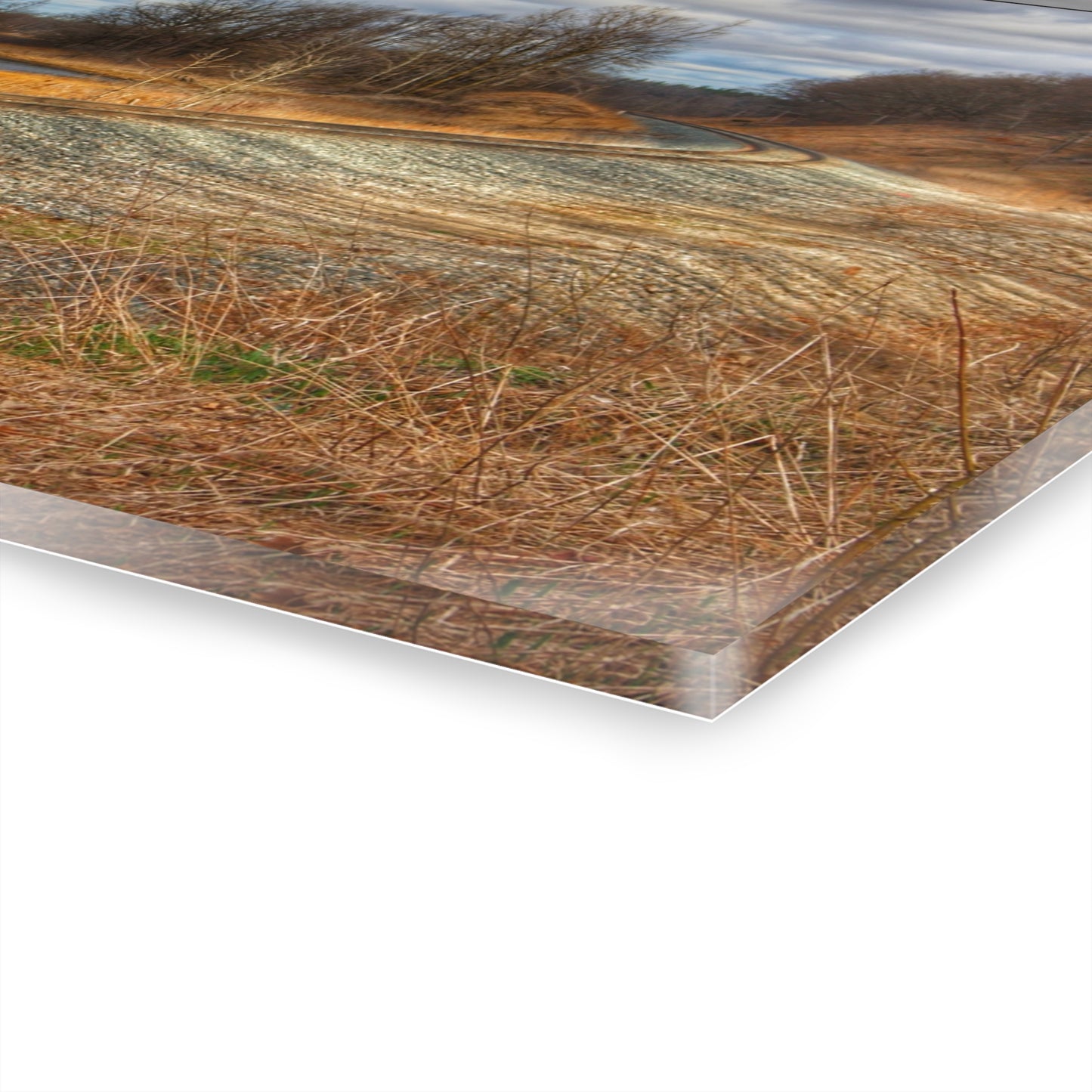 U R There Photography Aside the Tracks in Holly Rustic Farmhouse Acrylic Wall Print