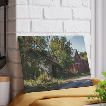 U R There Photography Bordman Roadside Buddies II Rustic Farmhouse Tempered-Glass Cutting Board
