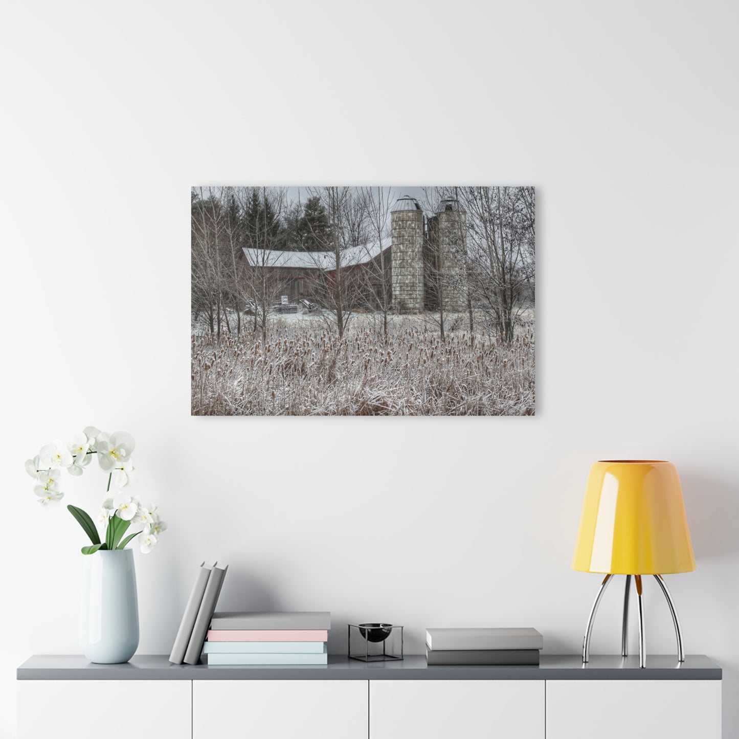 U R There Photography Washburn Road Hidden Red Rustic Farmhouse Acrylic Wall Print
