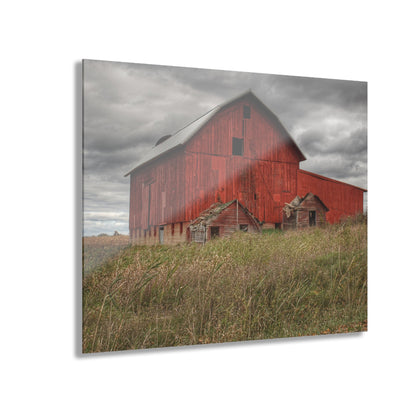 U R There Photography Horton Hilltop Red Rustic Farmhouse Acrylic Wall Print