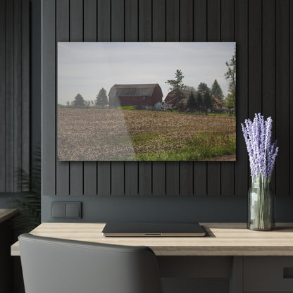 U R There Photography Bishop Road Reds IV Rustic Farmhouse Acrylic Wall Print