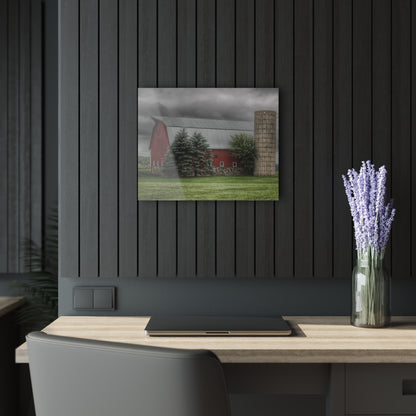 U R There Photography Clifford Road Red and Silo I Rustic Farmhouse Acrylic Wall Print