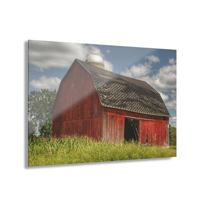 U R There Photography Hollenbeck Road Red I Rustic Farmhouse Acrylic Wall Print