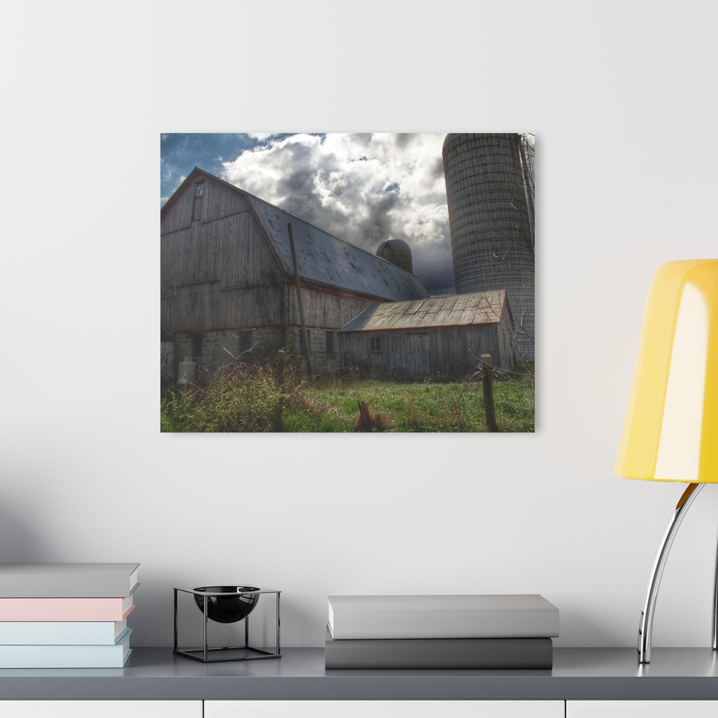 U R There Photography Sandusky Grey II Rustic Farmhouse Acrylic Wall Print