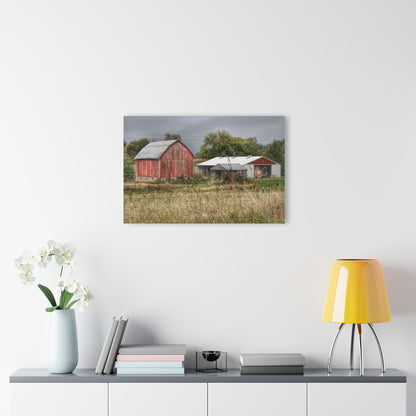 U R There Photography North Lake Road Red II Rustic Farmhouse Acrylic Wall Print