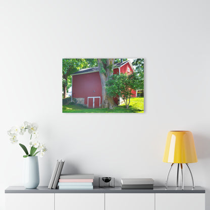 U R There Photography Court Street City Red Rustic Farmhouse Acrylic Wall Print