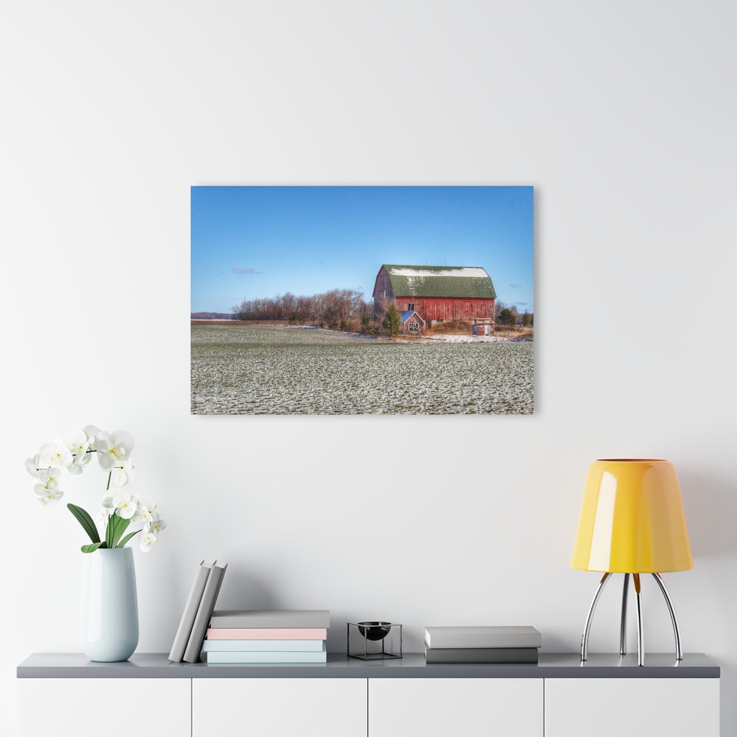 U R There Photography Early Spring Red II Rustic Farmhouse Acrylic Wall Print