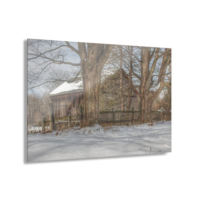 U R There Photography English Road Grey Rustic Farmhouse Acrylic Wall Print