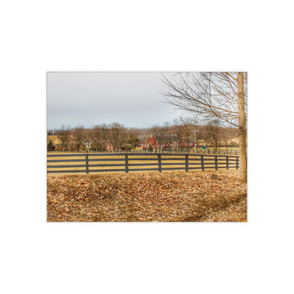 U R There Photography Barber Road Farm I Rustic Farmhouse Decorative Ceramic Tile 6" × 8" Glossy