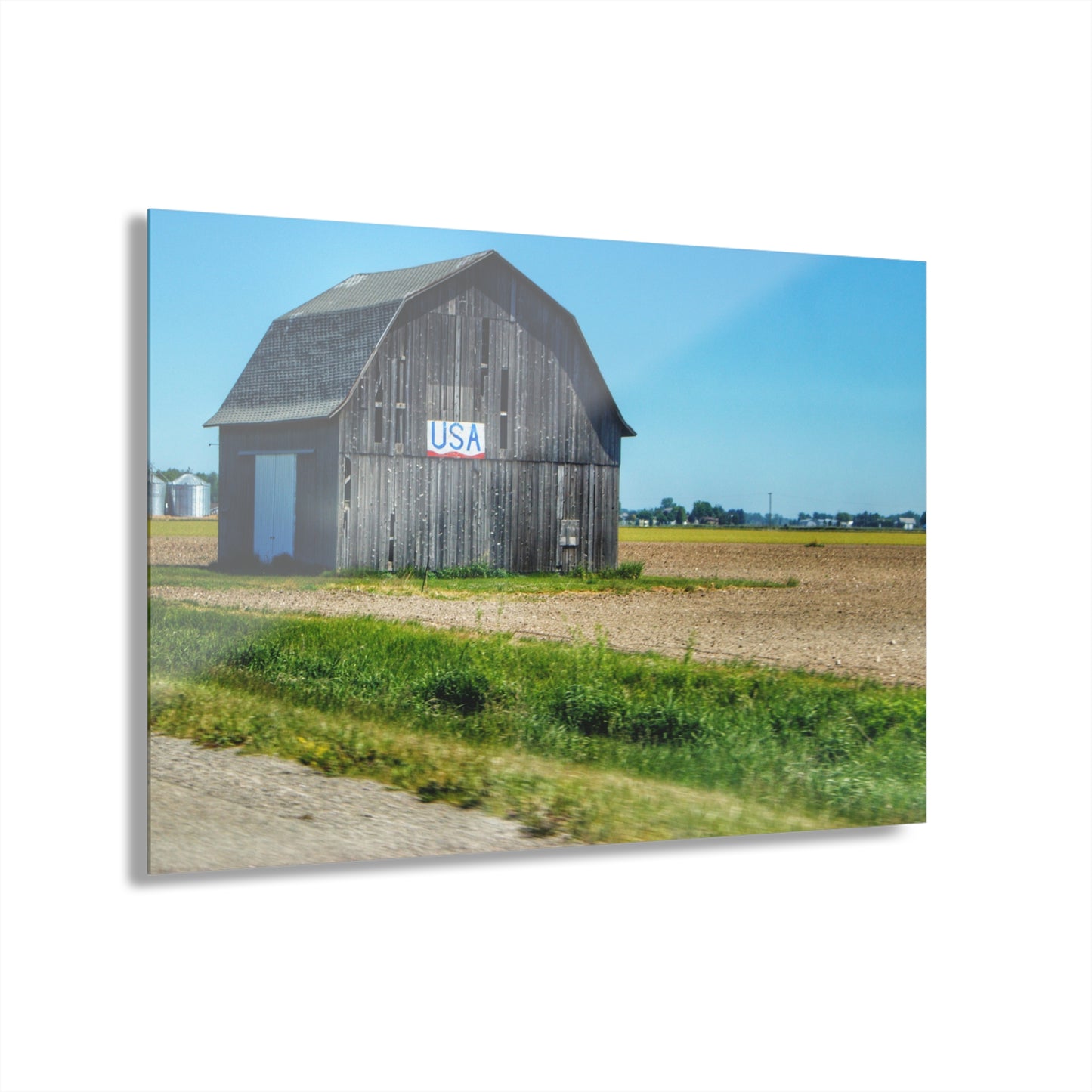 U R There Photography Unionville M-25 USA Grey Rustic Farmhouse Acrylic Wall Print
