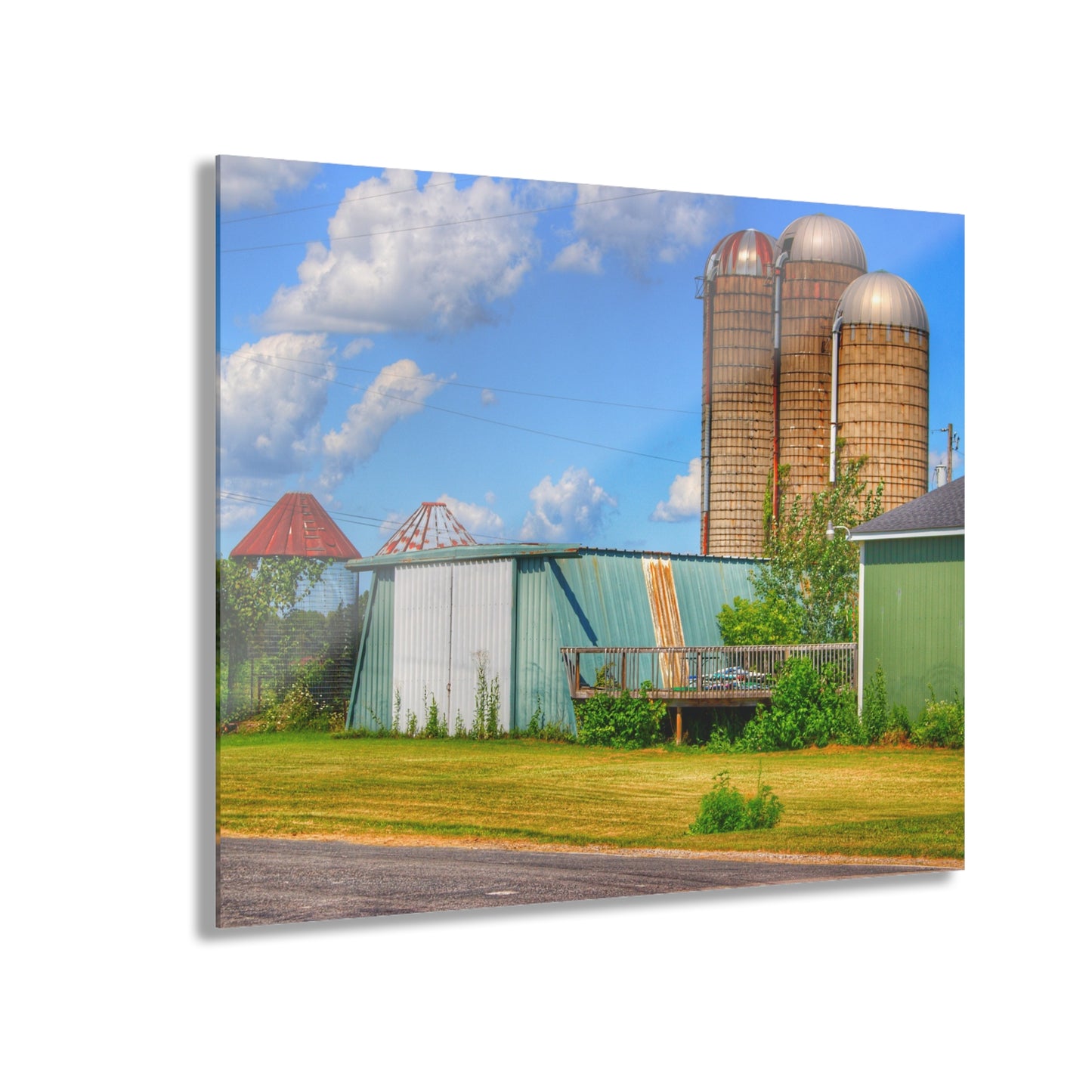 U R There Photography Morrish Road Silos I Rustic Farmhouse Acrylic Wall Print