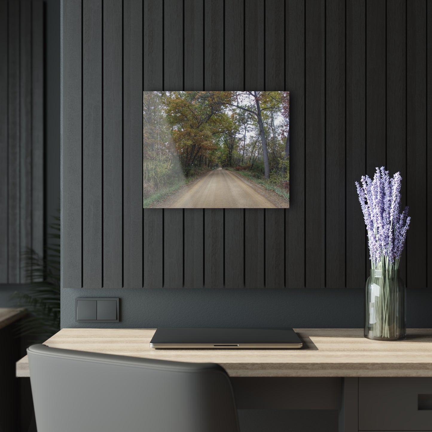 U R There Photography Country Roads in Dryden II Rustic Farmhouse Acrylic Wall Print