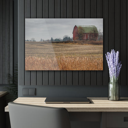 U R There Photography Bowers Road Red IV Rustic Farmhouse Acrylic Wall Print