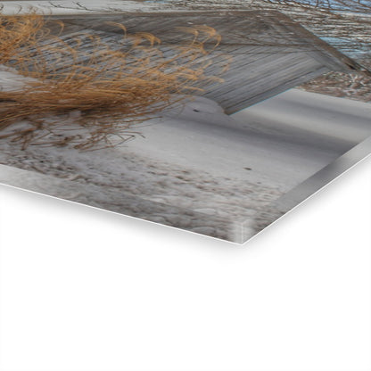 U R There Photography Ludwig Road Greys in Winter Rustic Farmhouse Acrylic Wall Print