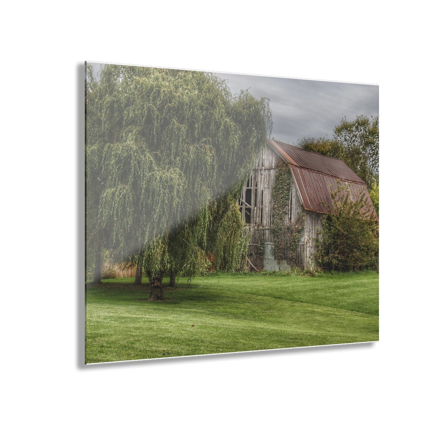 U R There Photography McDowell Road Grey Rustic Farmhouse Acrylic Wall Print