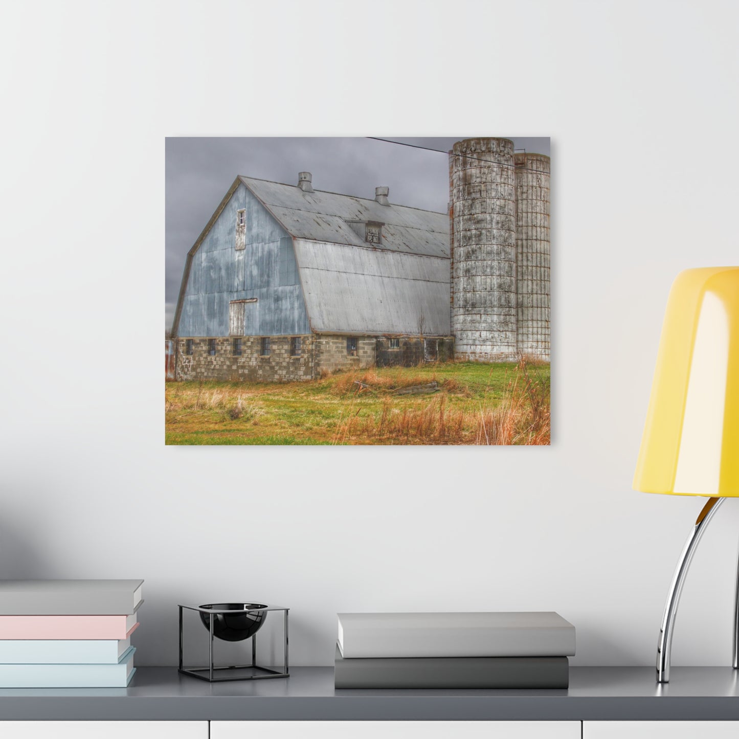 U R There Photography Daley Road Grey III Rustic Farmhouse Acrylic Wall Print