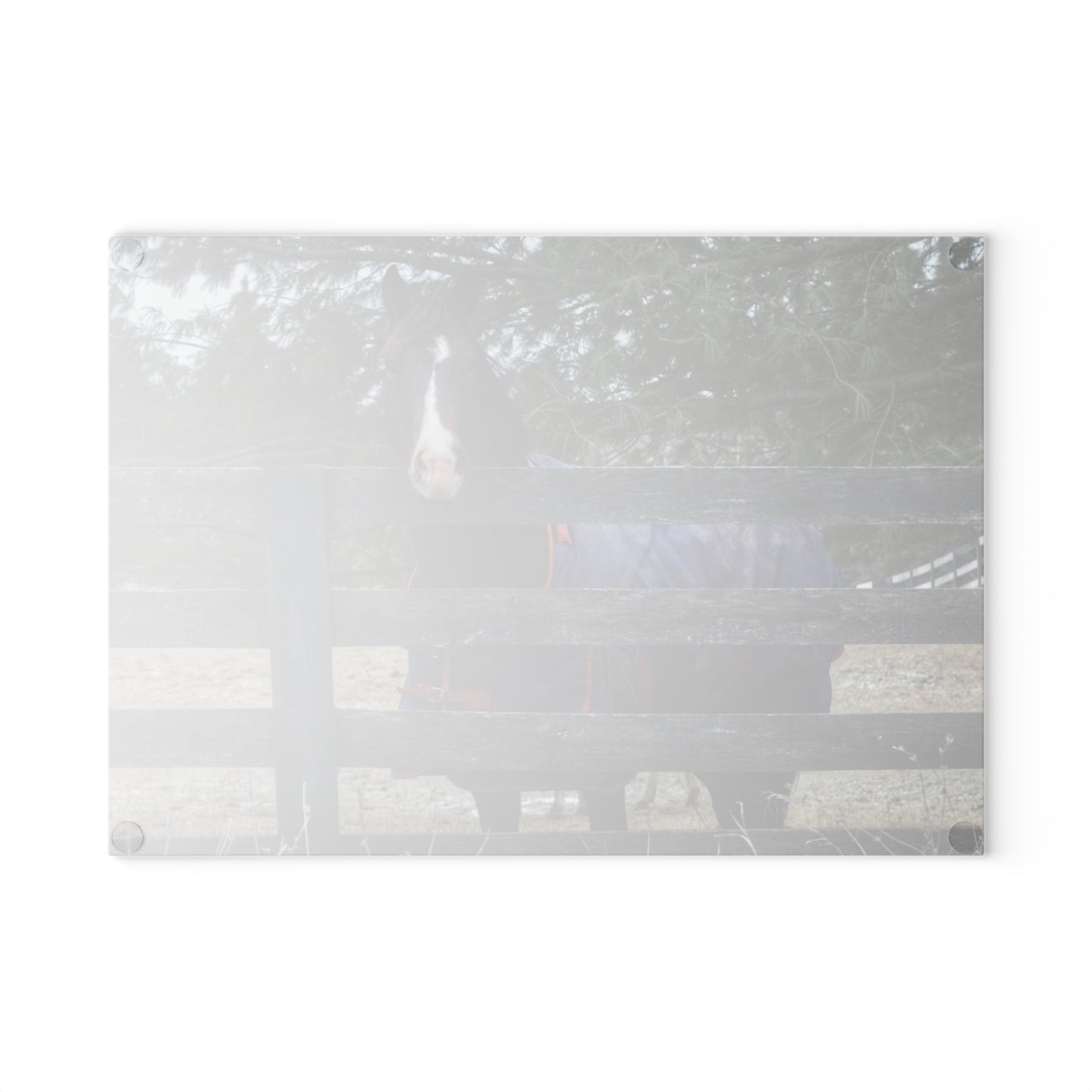 U R There Photography Hosner Road Chestnut Rustic Farmhouse Tempered-Glass Cutting Board