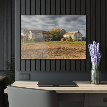 U R There Photography Newark Road Whites Rustic Farmhouse Acrylic Wall Print