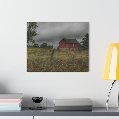 U R There Photography Stone Red Rustic Farmhouse Acrylic Wall Print