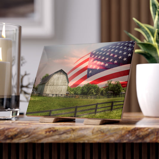 U R There Photography An American Farm II Rustic Farmhouse Decorative Ceramic Tile