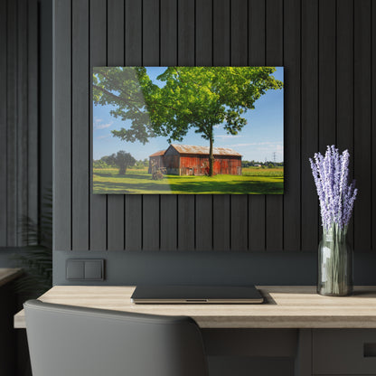 U R There Photography Hunters Creek Little Red Cow Barn Rustic Farmhouse Acrylic Wall Print