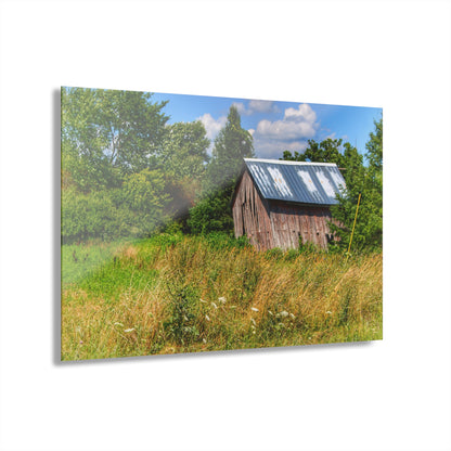 U R There Photography Lake Road Little Crooked Grey Rustic Farmhouse Acrylic Wall Print