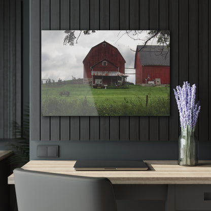 U R There Photography Bishop Road Reds II Rustic Farmhouse Acrylic Wall Print