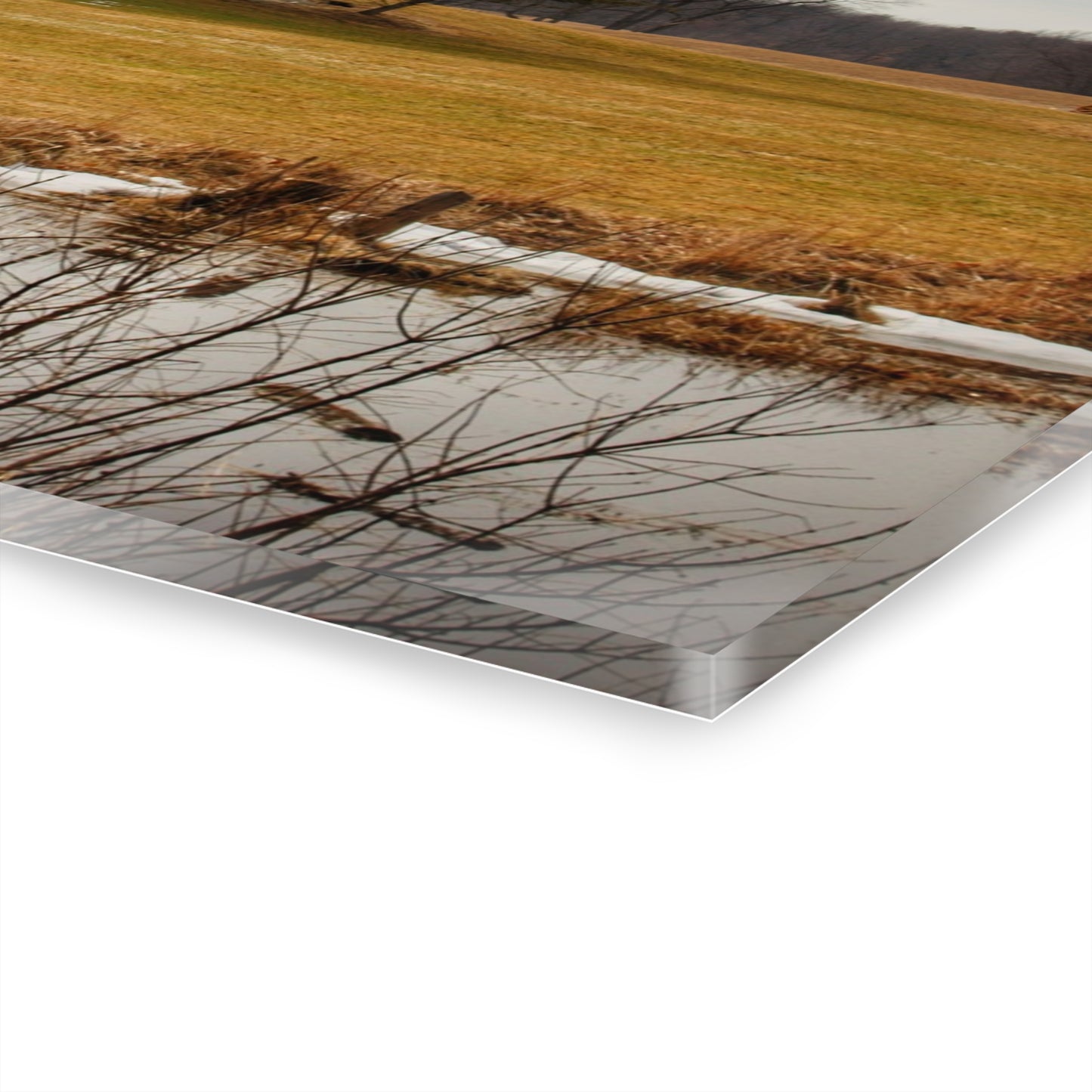 U R There Photography Havens Road Red Rustic Farmhouse Acrylic Wall Print