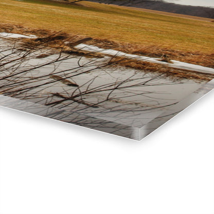 U R There Photography Havens Road Red Rustic Farmhouse Acrylic Wall Print