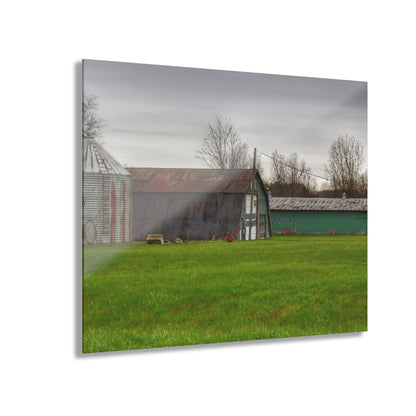 U R There Photography Hough Road Green Quonset III Rustic Farmhouse Acrylic Wall Print
