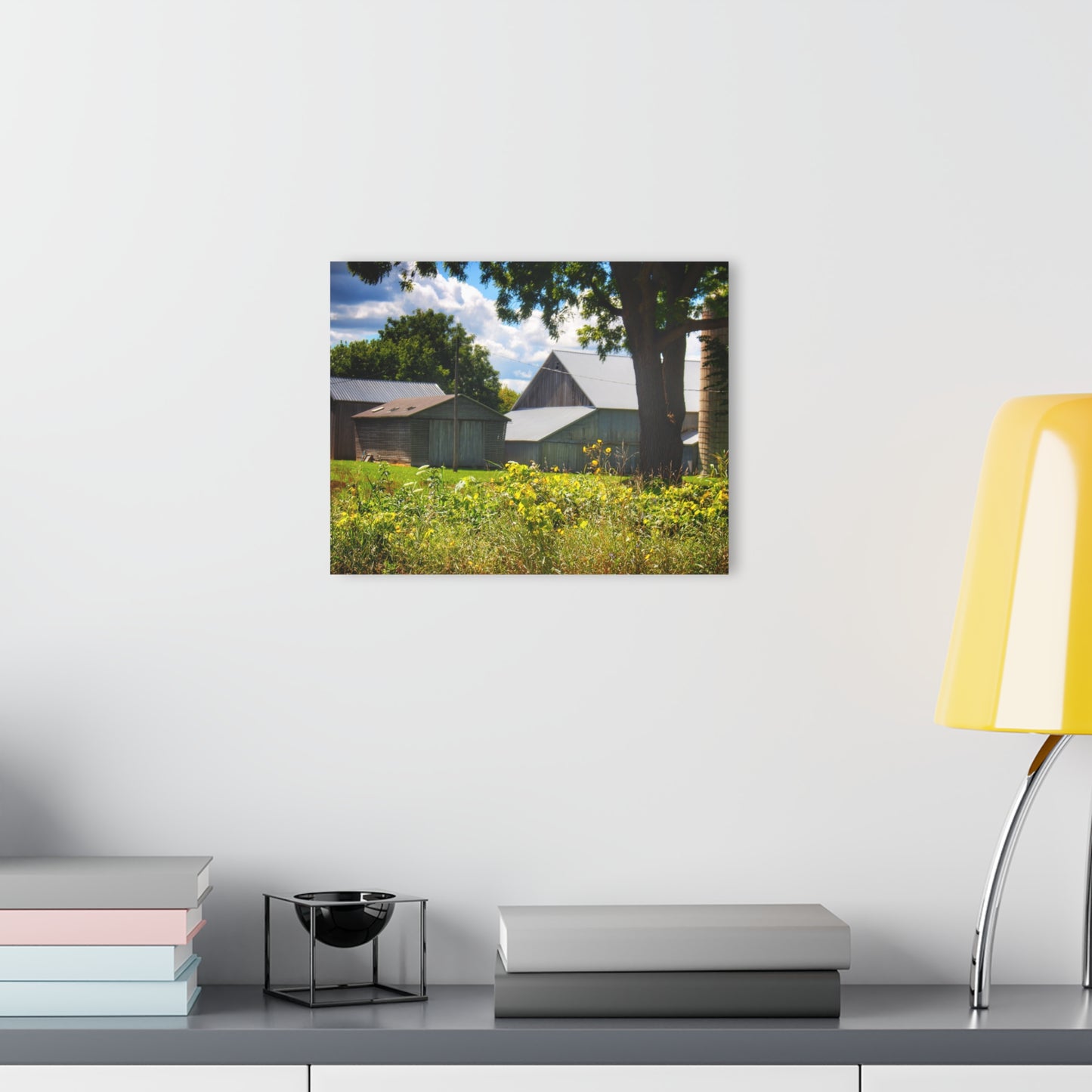 U R There Photography Hough Road Greys Rustic Farmhouse Acrylic Wall Print