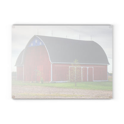 U R There Photography M-24 Star Barn Rustic Farmhouse Tempered-Glass Cutting Board