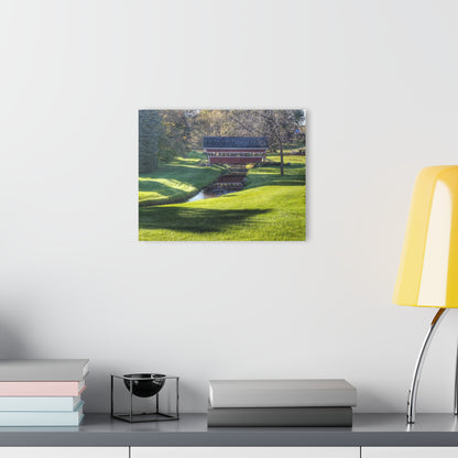 U R There Photography Hadley Covered Bridge I Rustic Farmhouse Acrylic Wall Print