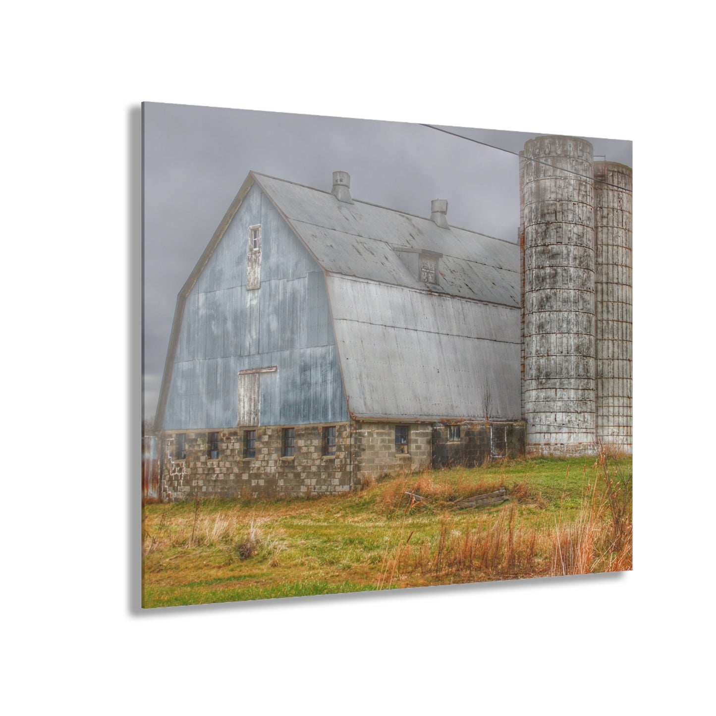 U R There Photography Daley Road Grey III Rustic Farmhouse Acrylic Wall Print