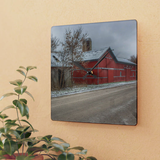 U R There Photography Bordman Roadside Buddies I Rustic Farmhouse Acrylic Analog Wall Clock