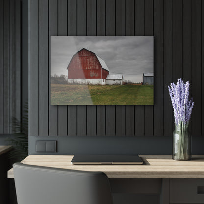 U R There Photography Mills Road Red I Rustic Farmhouse Acrylic Wall Print