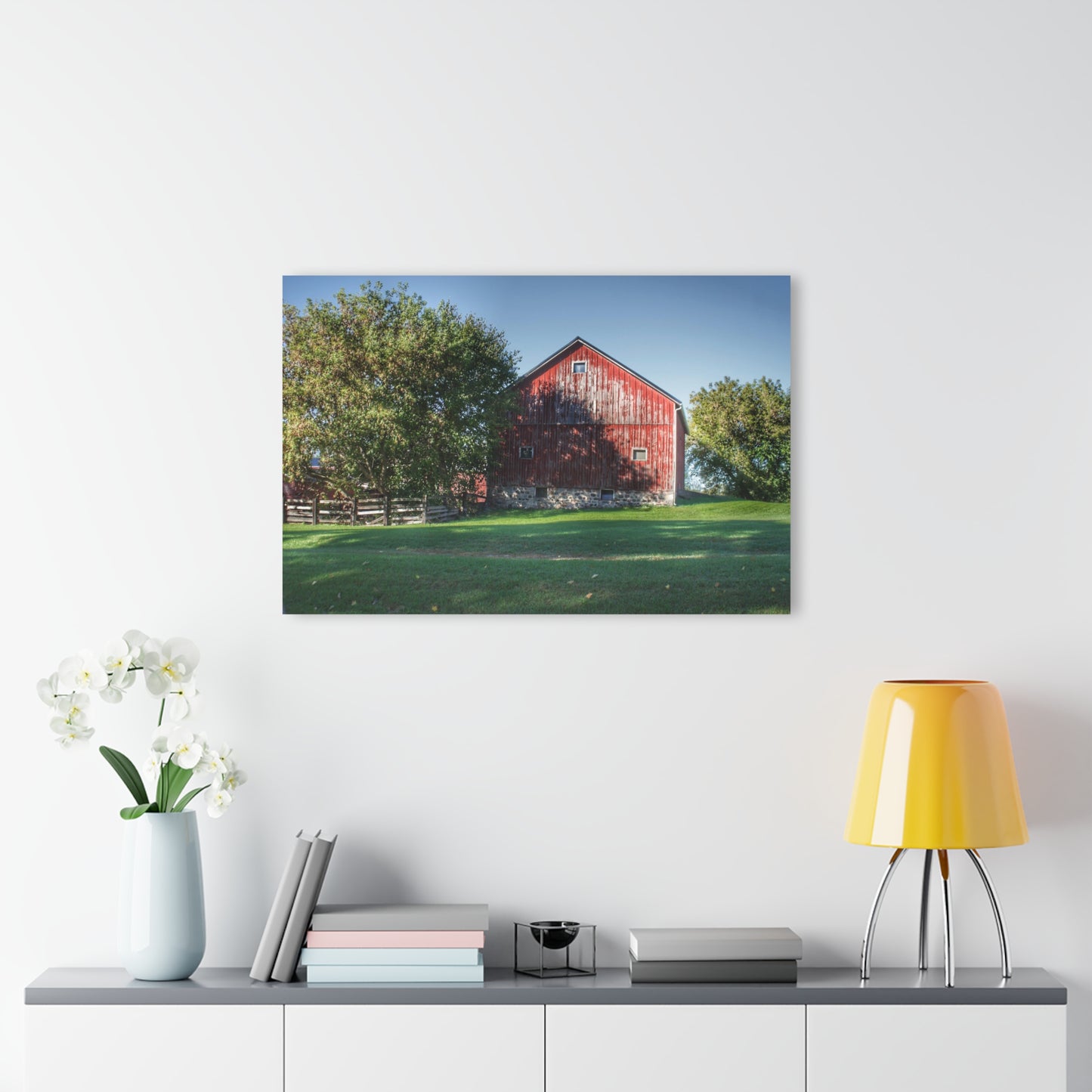 Barn Boutique Modern Farmhouse Acrylic Wall Print| Five Lakes Red III