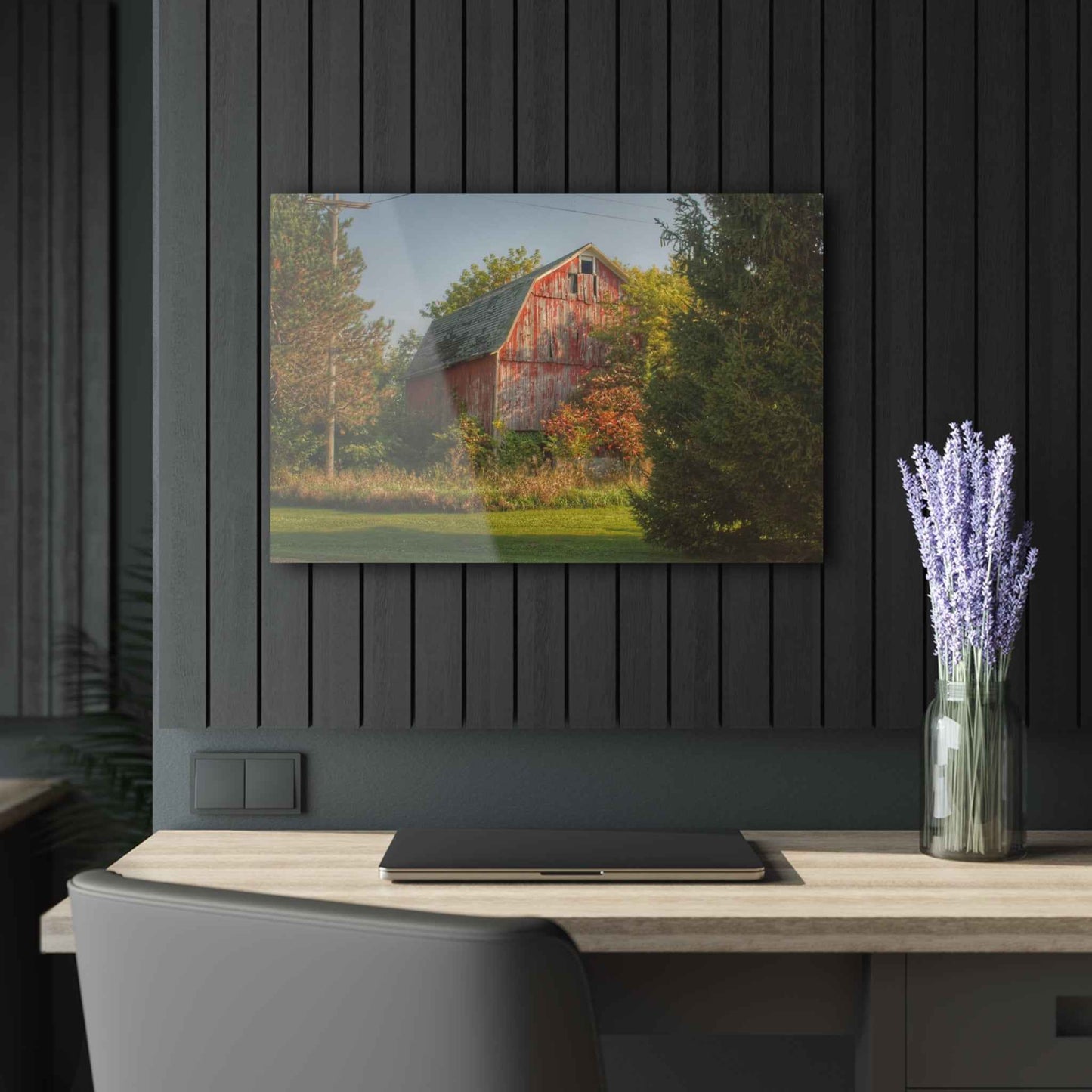 U R There Photography Belle River Red I Rustic Farmhouse Acrylic Wall Print