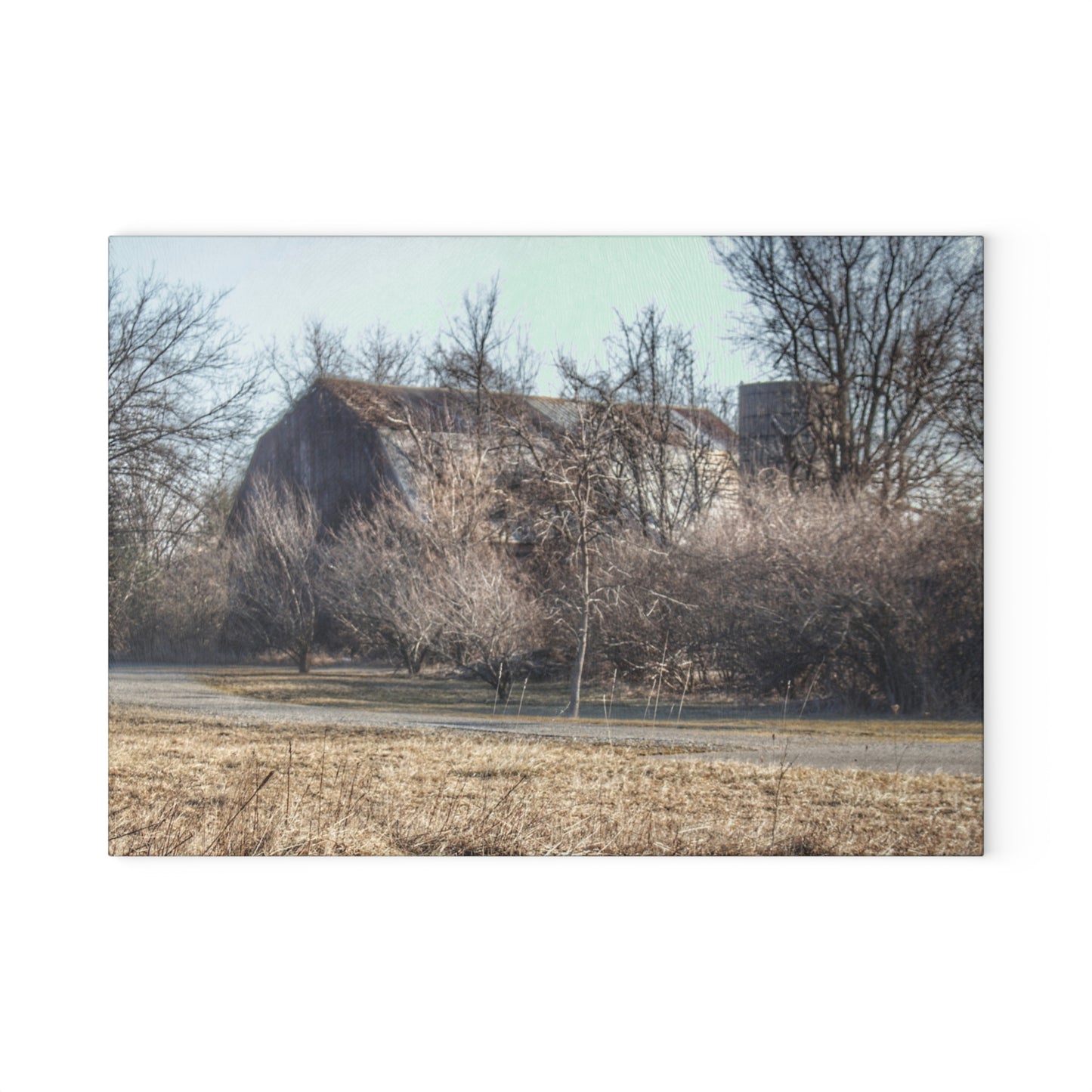 U R There Photography Weyer Road Hidden Rustic Farmhouse Tempered-Glass Cutting Board