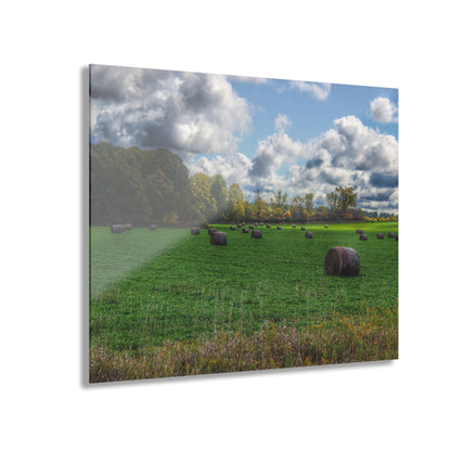 U R There Photography Haybale Heaven 2020 Rustic Farmhouse Acrylic Wall Print