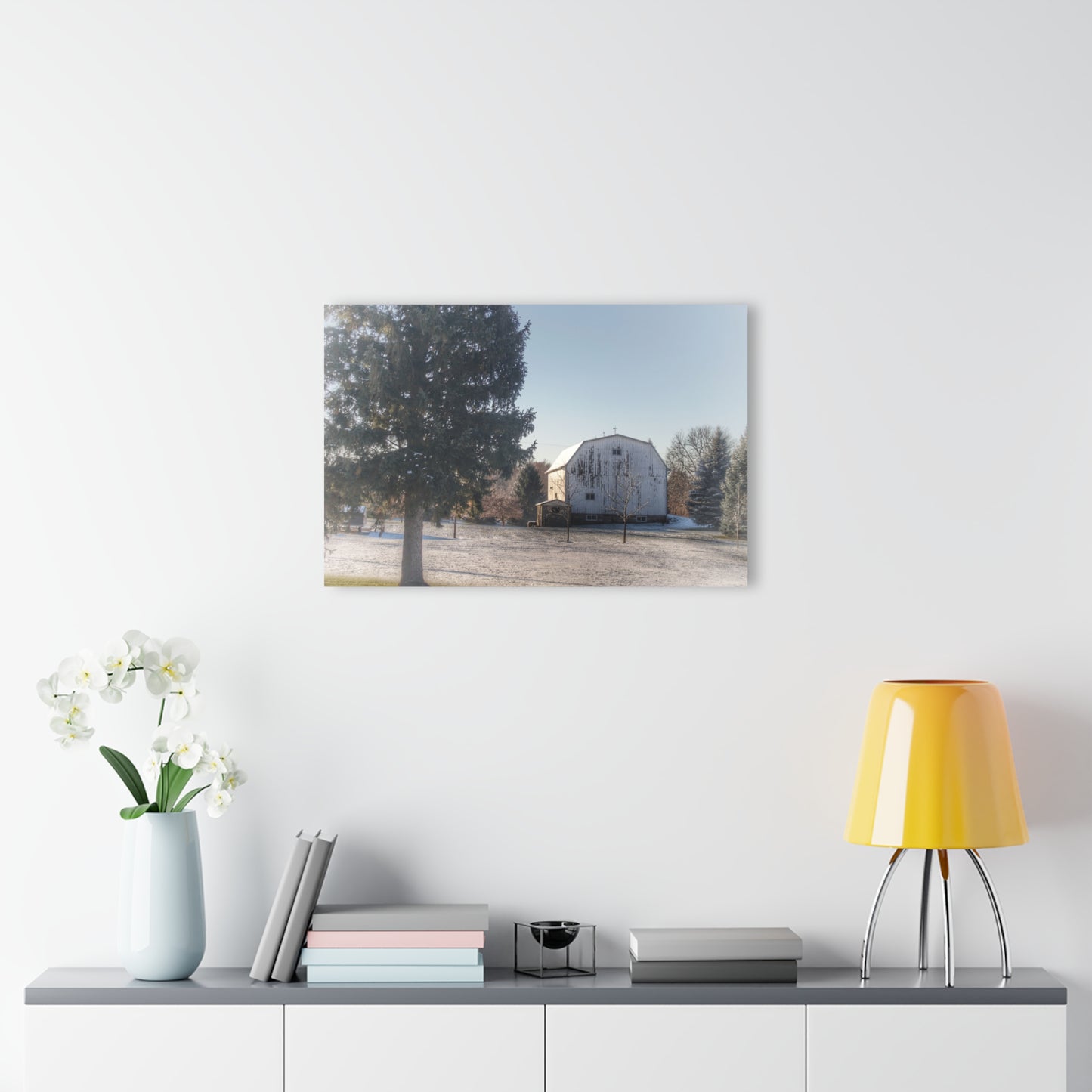U R There Photography Washburn White Rustic Farmhouse Acrylic Wall Print