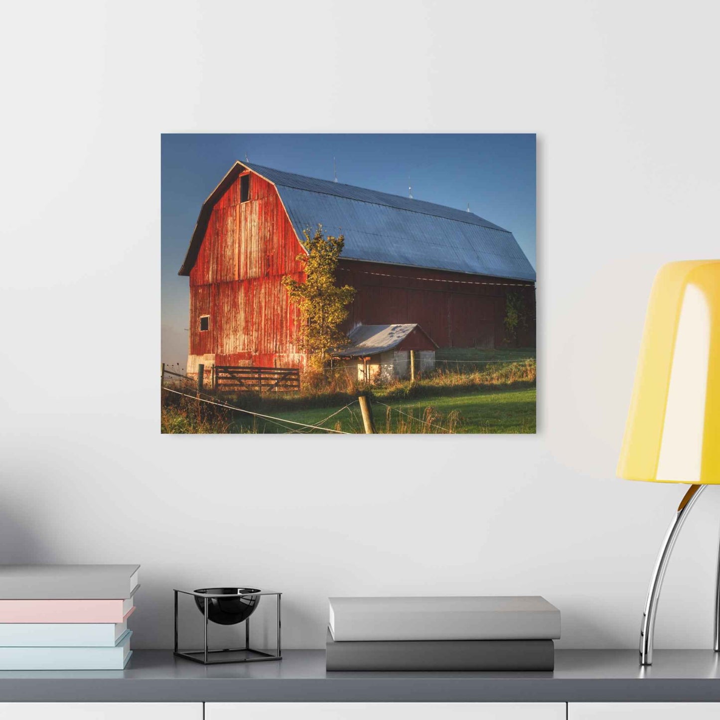 U R There Photography Columbiaville Red III Rustic Farmhouse Acrylic Wall Print