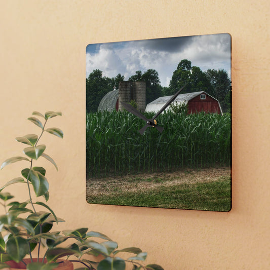 U R There Photography Scotch Settlement Reds Rustic Farmhouse Tempered-Glass Cutting Board