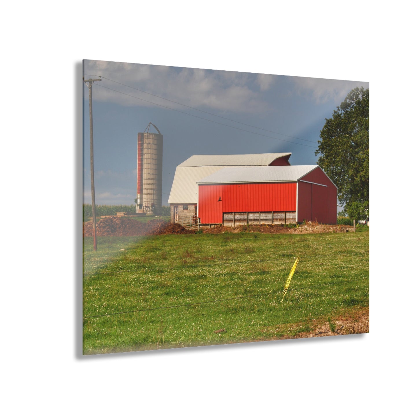U R There Photography Clifford Farm and Silo Rustic Farmhouse Acrylic Wall Print