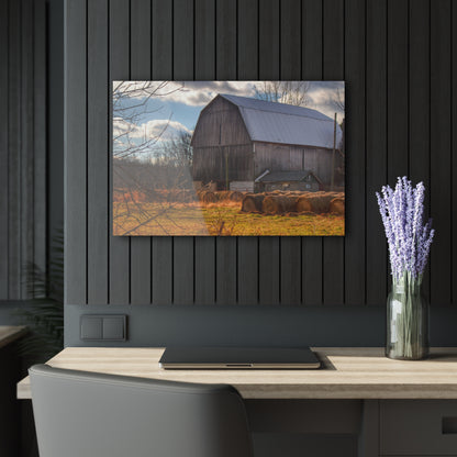 U R There Photography Sandusky Grey Haybarn Rustic Farmhouse Acrylic Wall Print