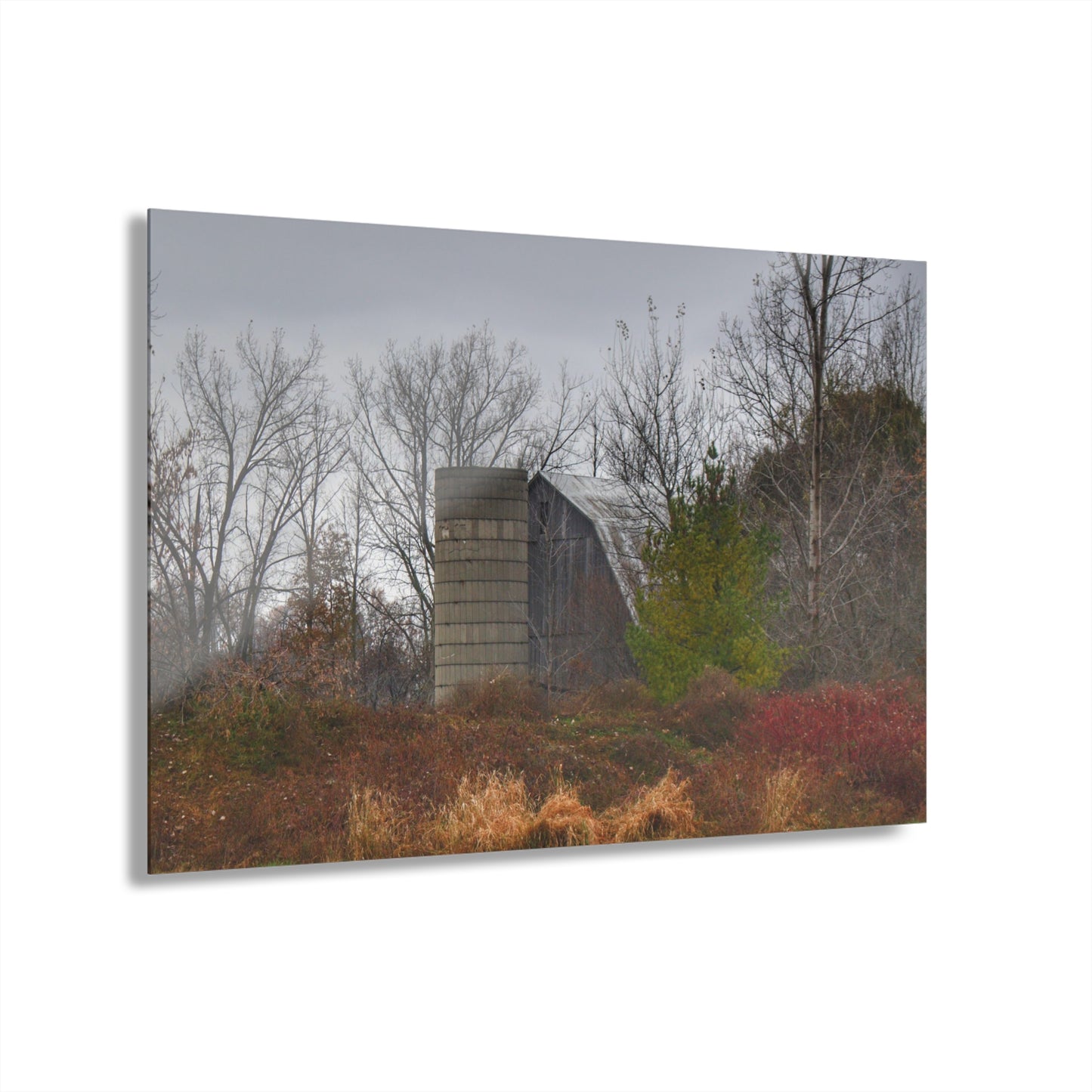 U R There Photography Freiberger Road Hidden Grey Rustic Farmhouse Acrylic Wall Print